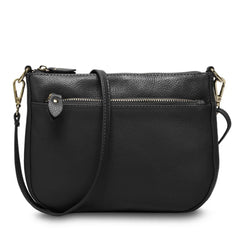 100% Genuine Leather Small Flap Crossbody Bag – Simple Women's Shoulder Purse & Messenger Wallet