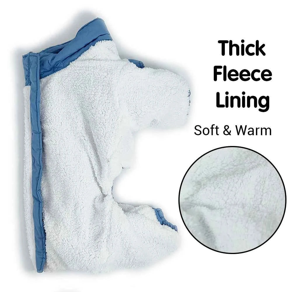 Fleece-Lined Waterproof Dog Overalls for Large Dogs – Reflective Winter Coat for Bulldogs & Labradors