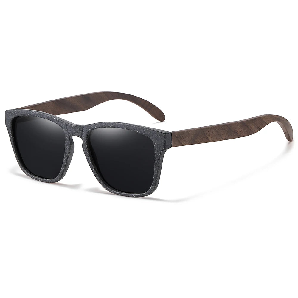 Polarized Wooden Straw Sunglasses by Snagg It Sunglasses