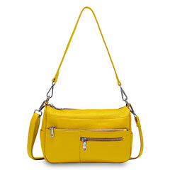 100% Genuine Leather Ruched Hobo Handbag – Noble Temperament Fashion Crossbody & Shoulder Purse for Women