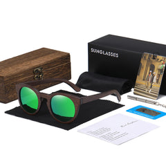Oval Bamboo Polarized Sunglasses by Snagg It Sunglasses