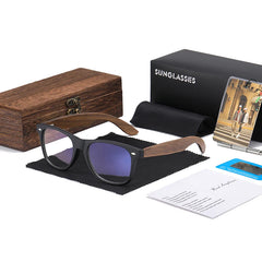 Handmade Walnut Wooden Polarized Sunglasses by Snagg It Sunglasses