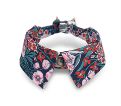 Floral Pet Collar with Bow by Snagg A Pet Collars