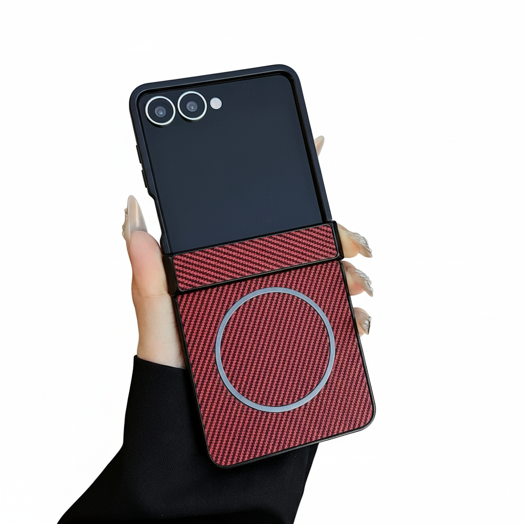 Magsafe Carbon Fiber Pattern Case Samsung Galaxy Z Flip Series by Snagg A Phone Case