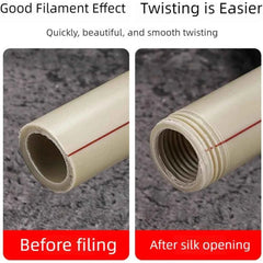 Professional Hex Shank Pipe Threading Tool | Internal & External Die Set for 1/2", 3/4" & 1" Pipes