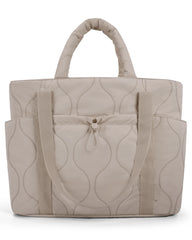 Women's Quilted Puffer Boston Bag – Lightweight Large Padded Shoulder Tote for Work & Travel (21L)