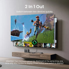 HDMI 2.1 Switch 8K@60Hz 2-in-1-Out Manual Selector for PS5, Xbox Series X, TV, Monitor & Projector by Snagg An HDMI Switch