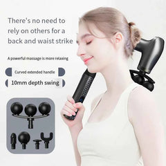 Smart Electric Fascia Gun – Long Handle Deep Tissue Muscle Massager