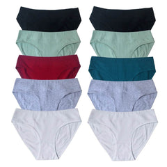 10-Pack Women’s Low-Waist Cotton Panties - SnaggIt
