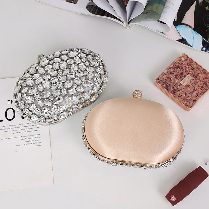 Luxury Crystal Diamond Evening Clutch by Snagg It Purses