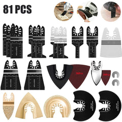 81pcs Oscillating Multitool Saw Blades Set | Quick-Change Universal Fit for Major Tool Brands