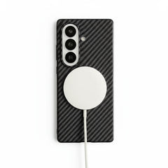 Carbon Fiber Pattern Magnetic Case For Samsung Z Fold 7 Series by Snagg A Phone Case
