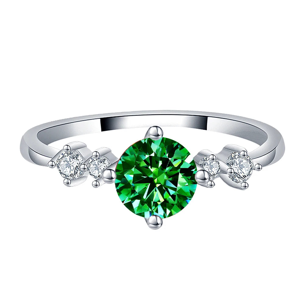 Green Moissanite Ring by Snagg A Ring