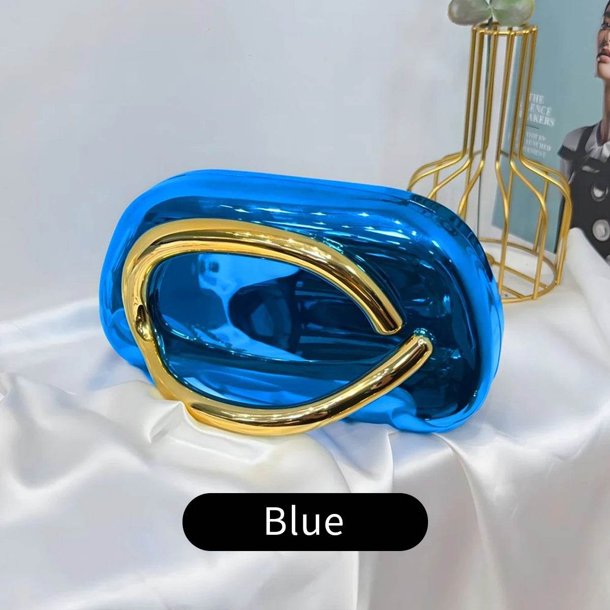 Acrylic Box-Shaped Evening Crossbody Bag - SnaggIt