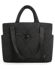 Women's Quilted Puffer Boston Bag – Lightweight Large Padded Shoulder Tote for Work & Travel (21L)