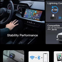 2025 Wireless CarPlay & Android Auto AI Box by Snagg A Car Adapter