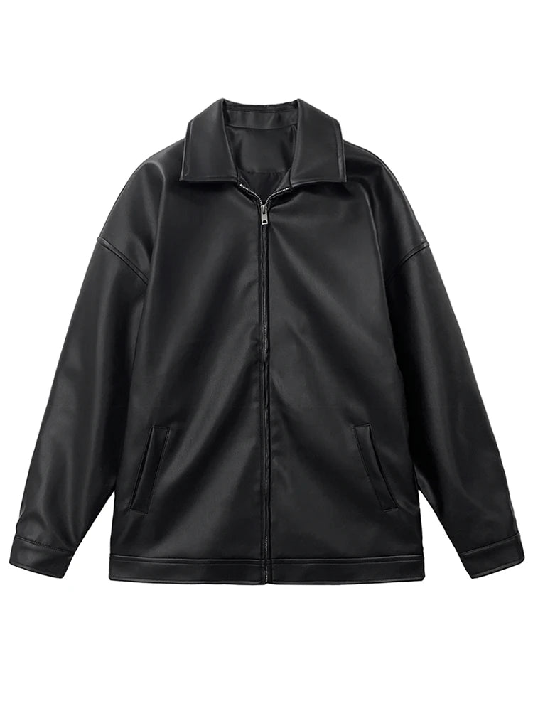 Short Black PU Leather Jacket by Snagg A Jacket