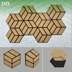 Wood Grain Acoustic Panel Wall Stickers by Snagg A Wall Sticker