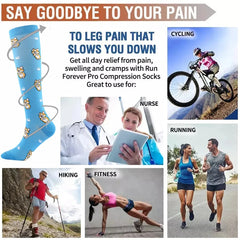 Stylish Compression Socks Elastic Support for Varicose Veins & Swelling Relief