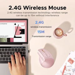 Vertical Wireless Mouse – 2.4G Ergonomic Design with 4000 DPI for PC, Laptop & Tablet by Snagg A Gaming Mouse