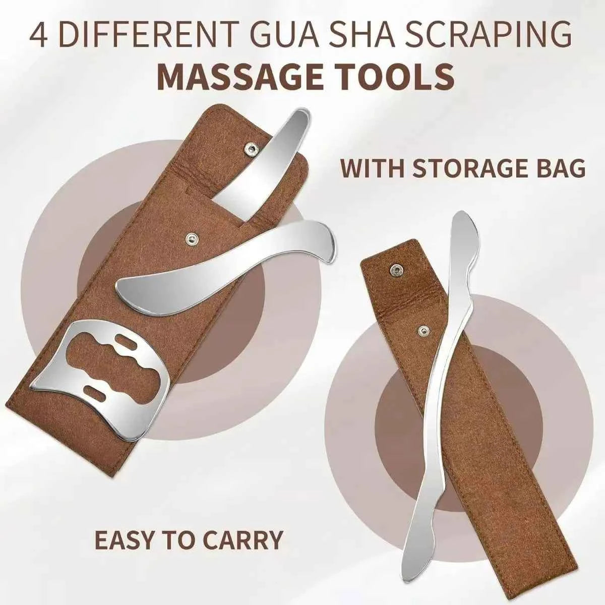 Professional Stainless Steel Gua Sha Tool – Deep Tissue Muscle Scraper & Facial Therapy Tool
