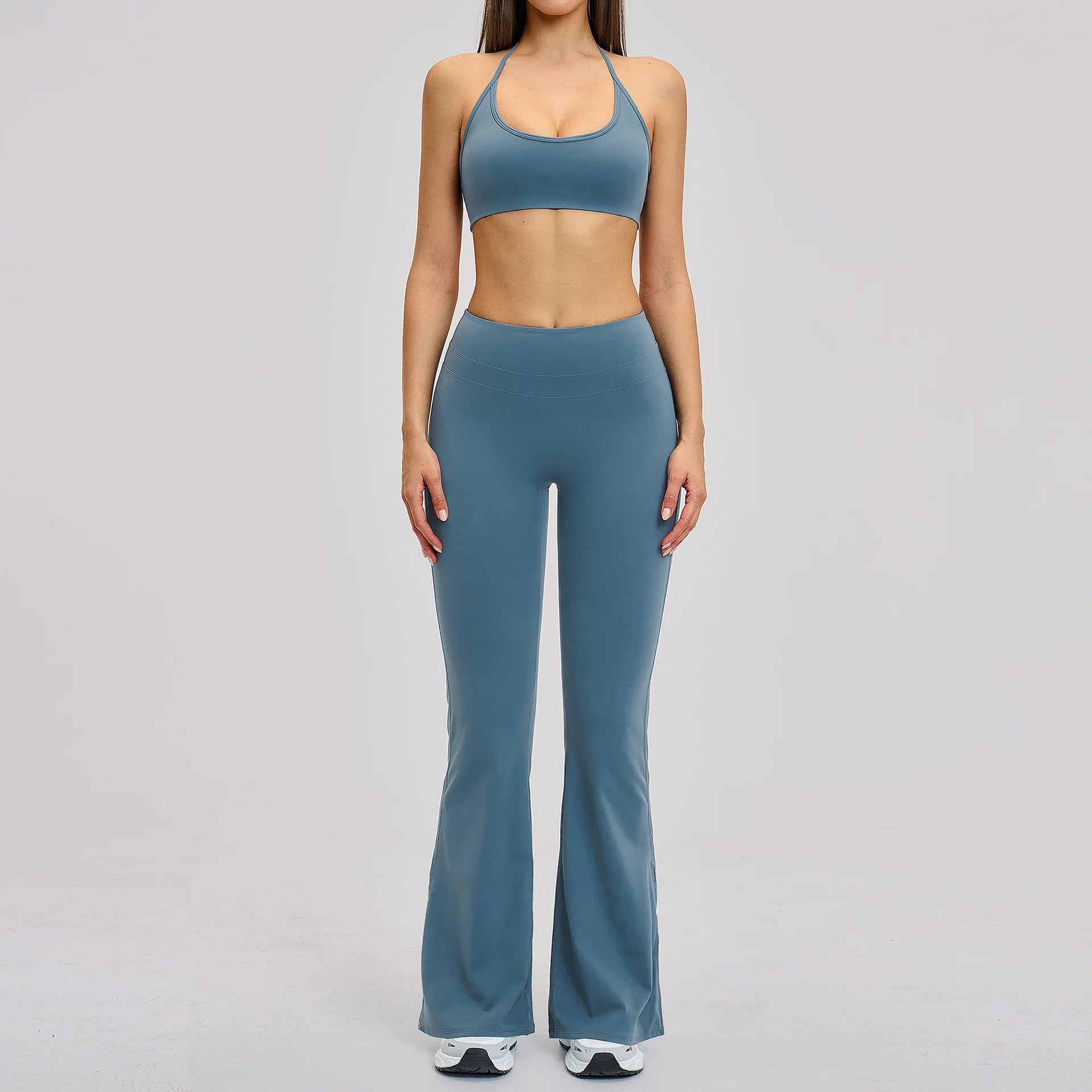 Women's 2-Piece Fitness Tracksuit | Seamless Sports Bra & High Waist Leggings Yoga Gym Set