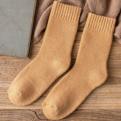 Men’s Vintage Wool Knit Socks, Thick Winter Cashmere Blend