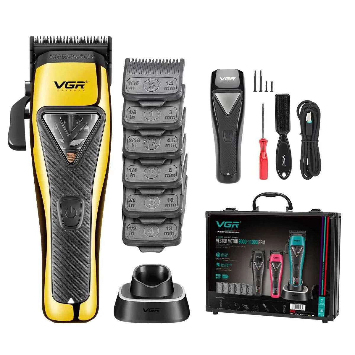 Professional 11000 RPM Vector Motor Clipper – High Velocity DLC Precision System with Modular Replacement Body
