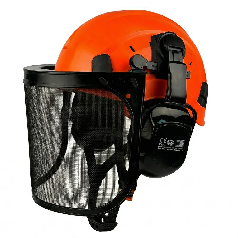 Forestry safety helmet kit with mesh face shield and earmuffs – image 18