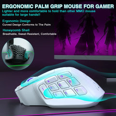 Wireless MMO Gaming Mouse 24,000 DPI, RGB Lighting & Programmable Macros by Snagg A Gaming Mouse