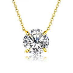 1 Carat Round Brilliant Moissanite Pendant Necklace - SnaggIt