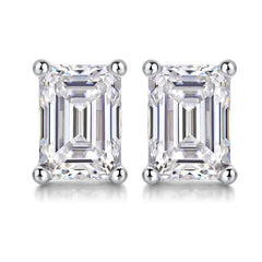 Emerald Moissanite Earrings by Snagg An Earring