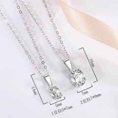 1–2CT Oval Moissanite Pendant Necklace - SnaggIt