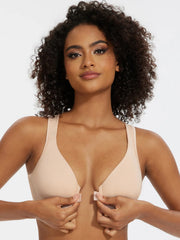 Plus Size Front Closure Posture Bra | Underwire Back Support Full Coverage