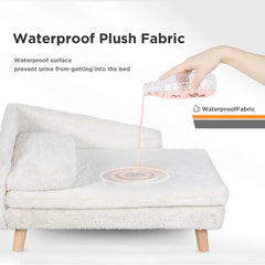 Elevated Pet Sofa Bed with Solid Wood Legs by Snagg A Pet Lounge