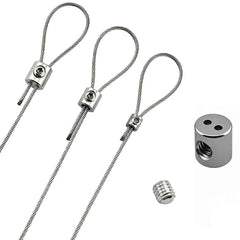 Stainless Steel Wire Rope Clamps 0.8–2mm | Adjustable Screw Copper Metal Hanging Clip Fixed Hardware