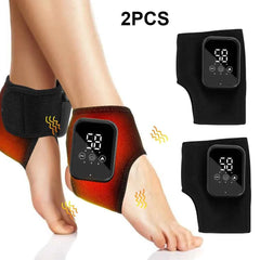 Electric Heated Ankle & Foot Massager Wrap – Cordless Vibration Therapy Support Brace