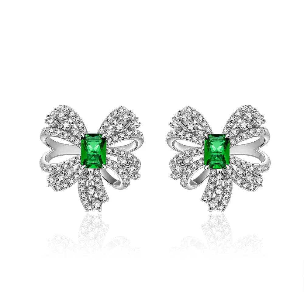 Deluxe Emerald Bowknot Jewelry Set - SnaggIt