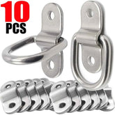 Stainless Steel D-Ring Tie Down Anchor | Lashing Ring Pull Hook for Car Boat Cargo Trailer RV Van
