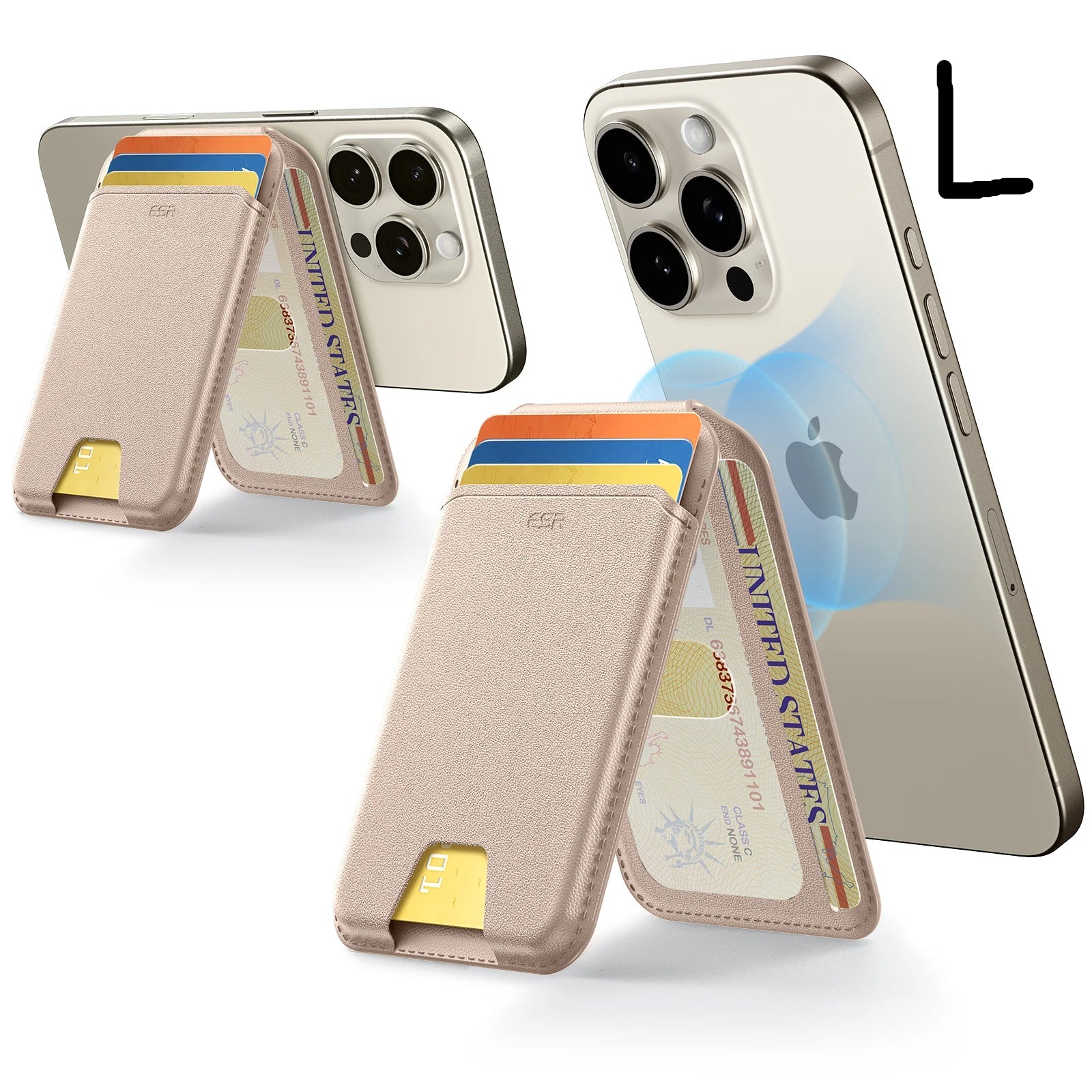 MagSafe Compatible Vegan Leather Wallet with Adjustable Stand by Snagg A MagSafe Wallet