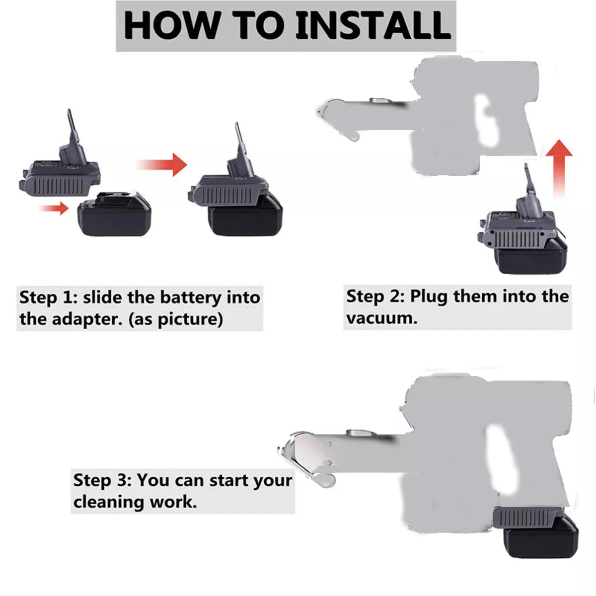Makita 18V battery adapter for Dyson V7 and V8 vacuums – image 6