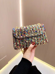 Luxury Full Rhinestone Rectangular Clutch by Snagg It Purses