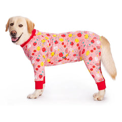 Dog Pyjama Jumpsuit for Medium & Large Dogs – Cosy Full-Cover Belly Recovery Suit (Cuttable Panel)