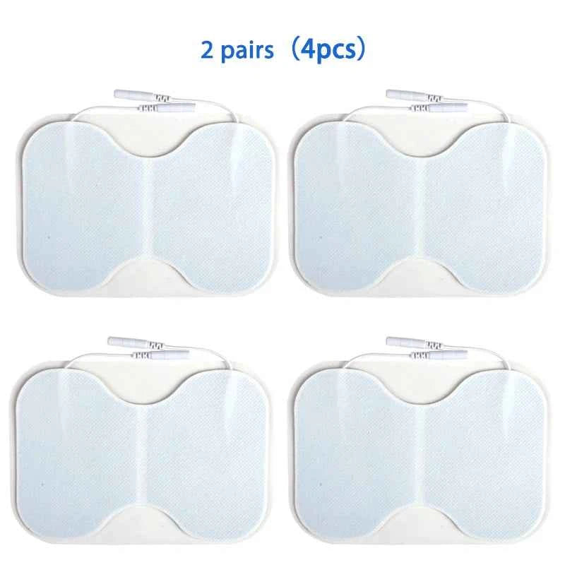 Replacement TENS Electrode Pads – Large Coverage Muscle Stimulator Stickers (2.0mm Plug)