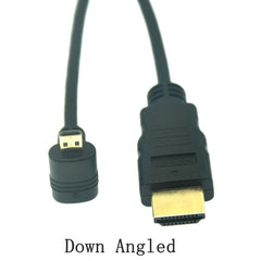 90-Degree Micro HDMI to HDMI Cable – Up/Left/Right Angle for Sony A6400, GH4 & Digital Camera (50cm/150cm)