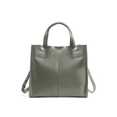 Genuine Leather Oil Wax Tote Bag – Large Capacity Vintage Shoulder & Crossbody Shopper for Women