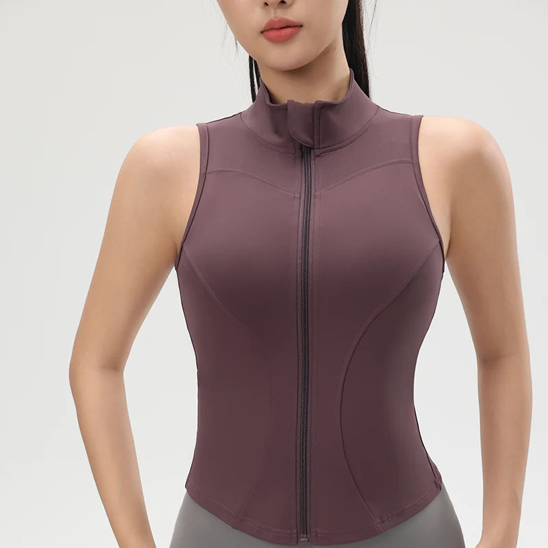 Women’s Shockproof Zipper Yoga Tank Top by Snagg A Tank Top