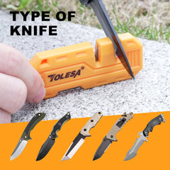 Mini Pocket Knife Sharpener 3-in-1 – Diamond Rod & Pull-Through Sharpening Tool