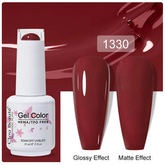 Professional 15ml HEMA & TPO Free Gel Polish – High-Performance Red & Multi Tone Semi Permanent Varnish