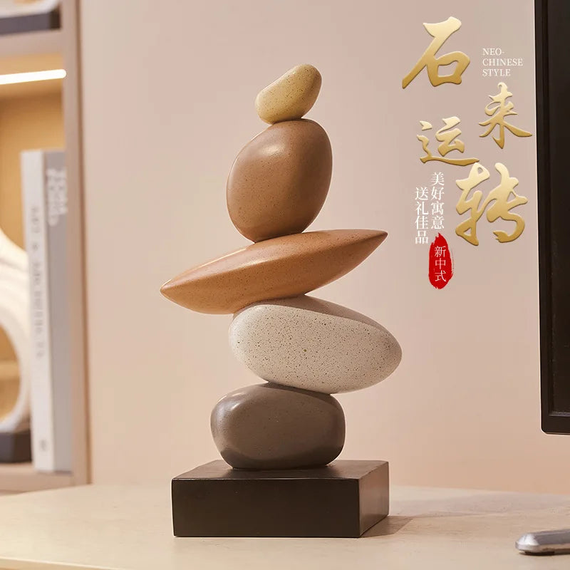 Stacked Stone Resin Sculpture by Snagg A Sculpture